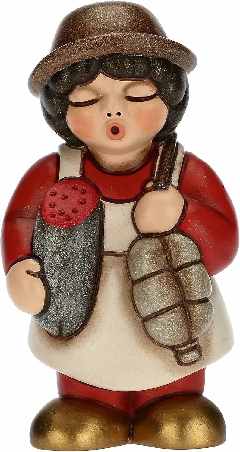 Statuina Presepe THUN Salumiere 2022 - Ceramica Decorata A Mano 8 Cm - Foto 6