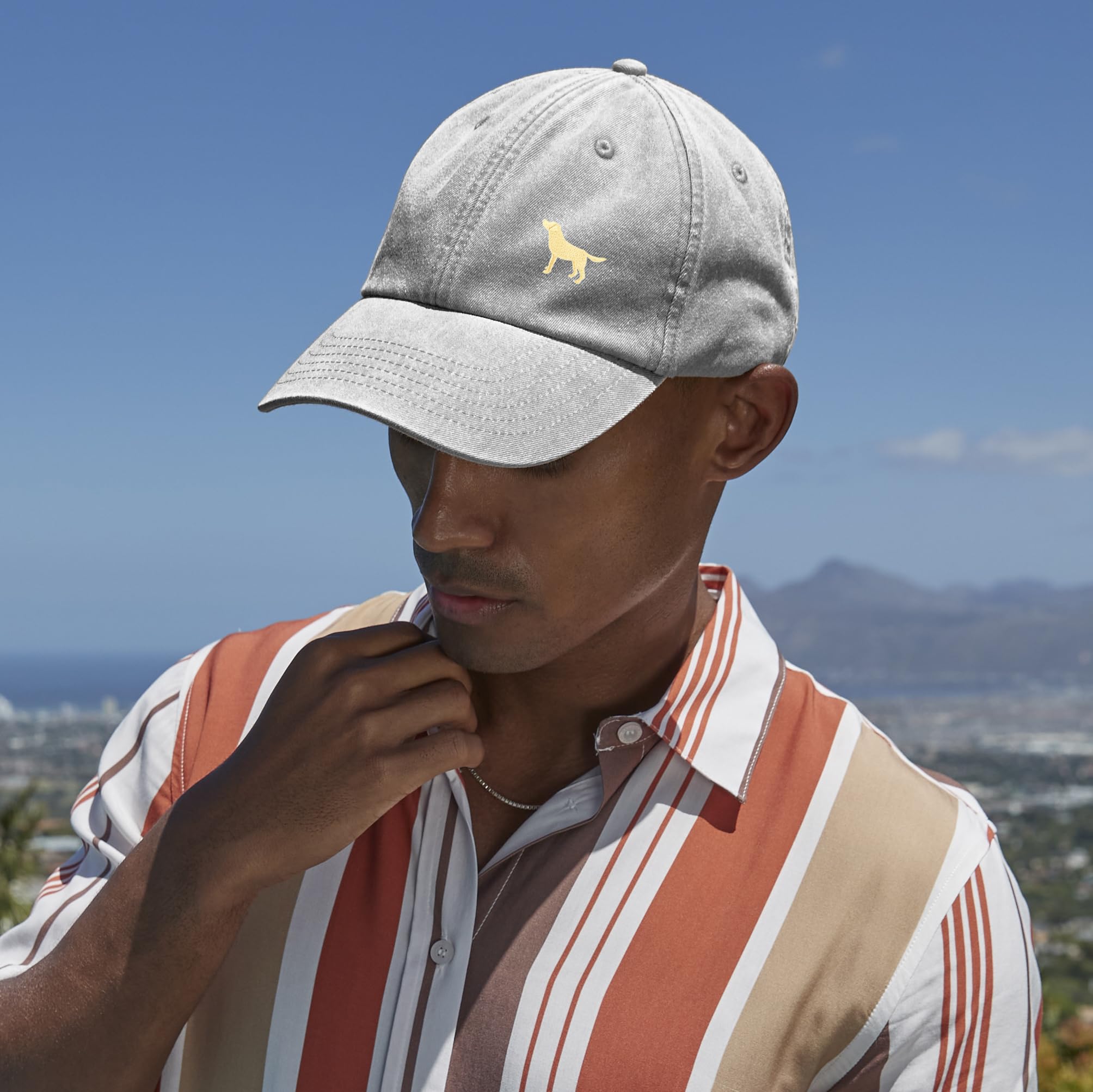 The House Of Dog: Beagle Owner Gift. Distressed Vintage Washed 100% Heavyweight Brushed Cotton Embroidered 6 Panel Low Profile Baseball Cap. Burgundy