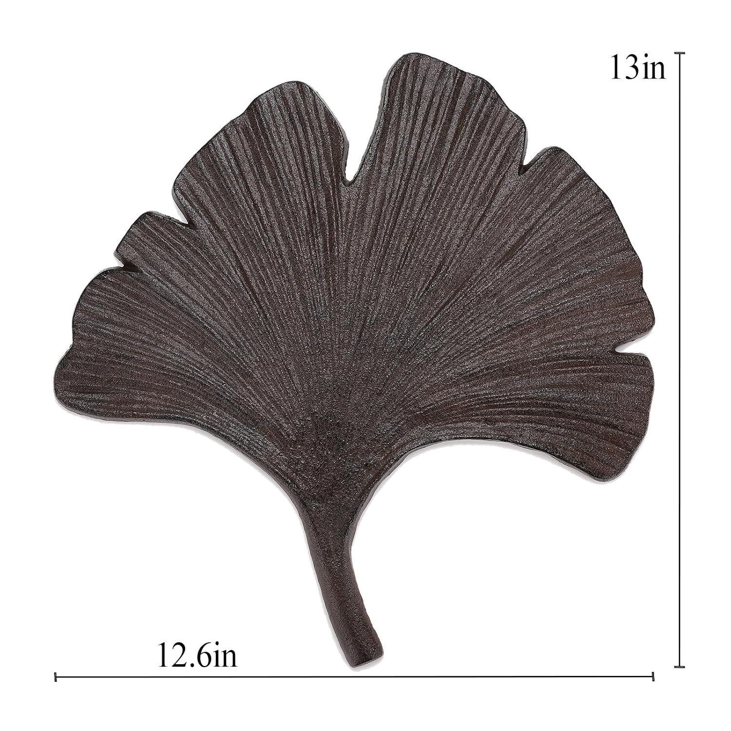 BRASSTAR Cast Iron Ginkgo Leaf Shape Modeling Stepping Stone Garden Lawn Flower Bed Outdoor Farmland Decor TQGJPT827