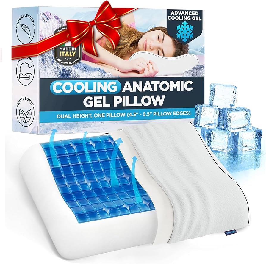 Amazon.com: Technogel Anatomic Cooling Gel Pillow – Dual-Height