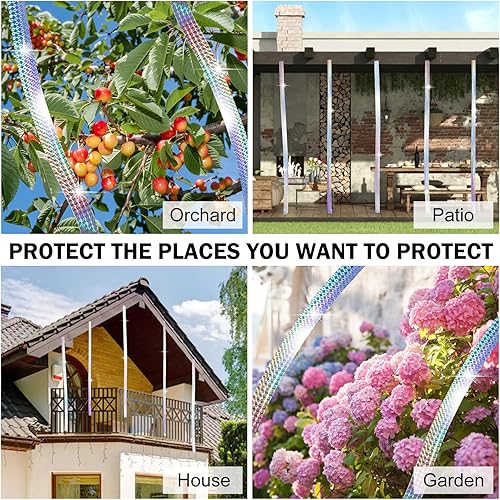 Miniatura 2 de Tuliyet - Cinta de miedo, 320 pies x 0.9 pulgadas, cinta reflectante de PET para exteriores, cinta reflectante de doble cara, doble cara para