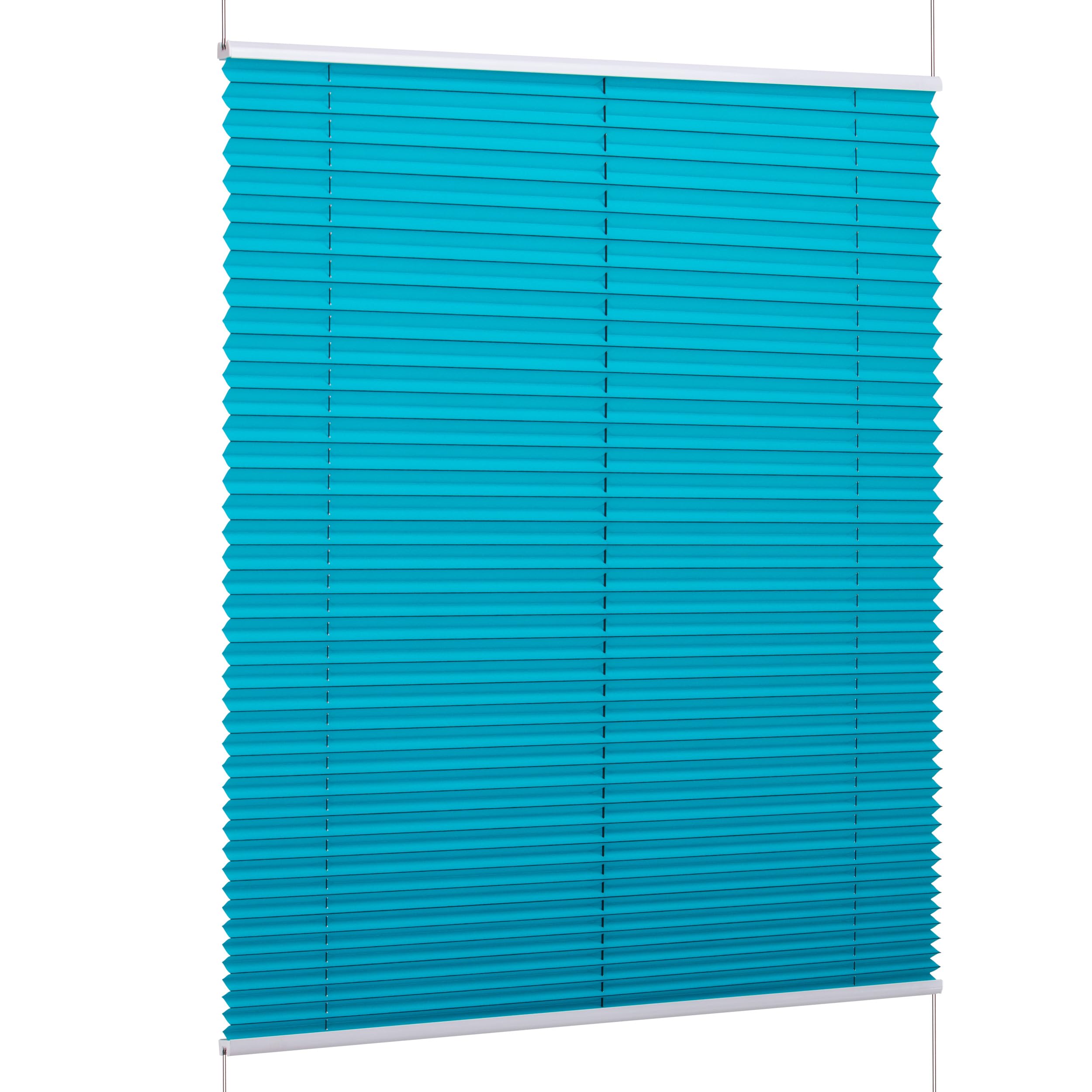 K-Home Florida Klemmfix Pleated Blind, Petrol, 80 x 130 cm (W x L), Unique Design with Charming Light Effect