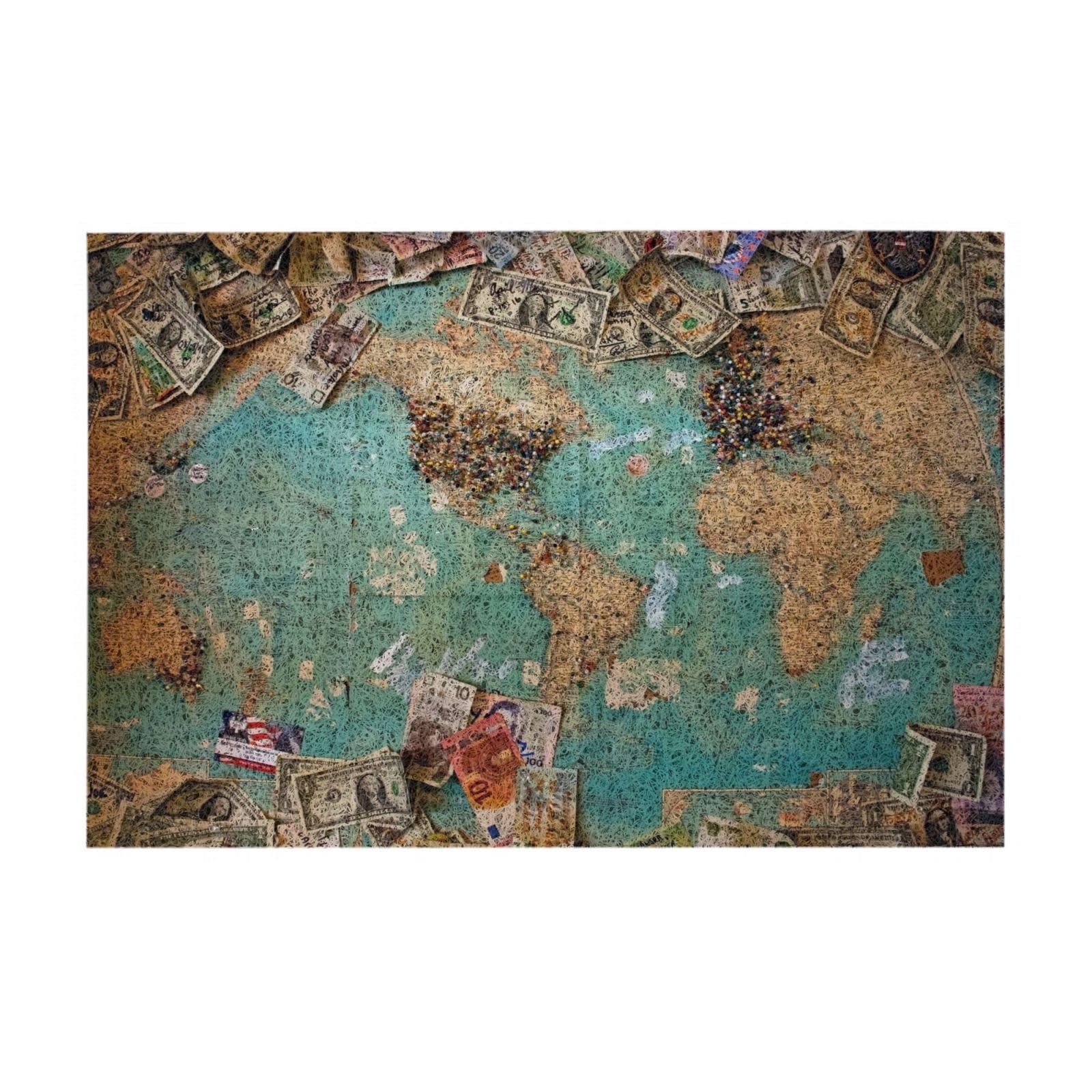 Paillasson d'intérieur 40x61 cm VACSAX motif voyage en PVC
