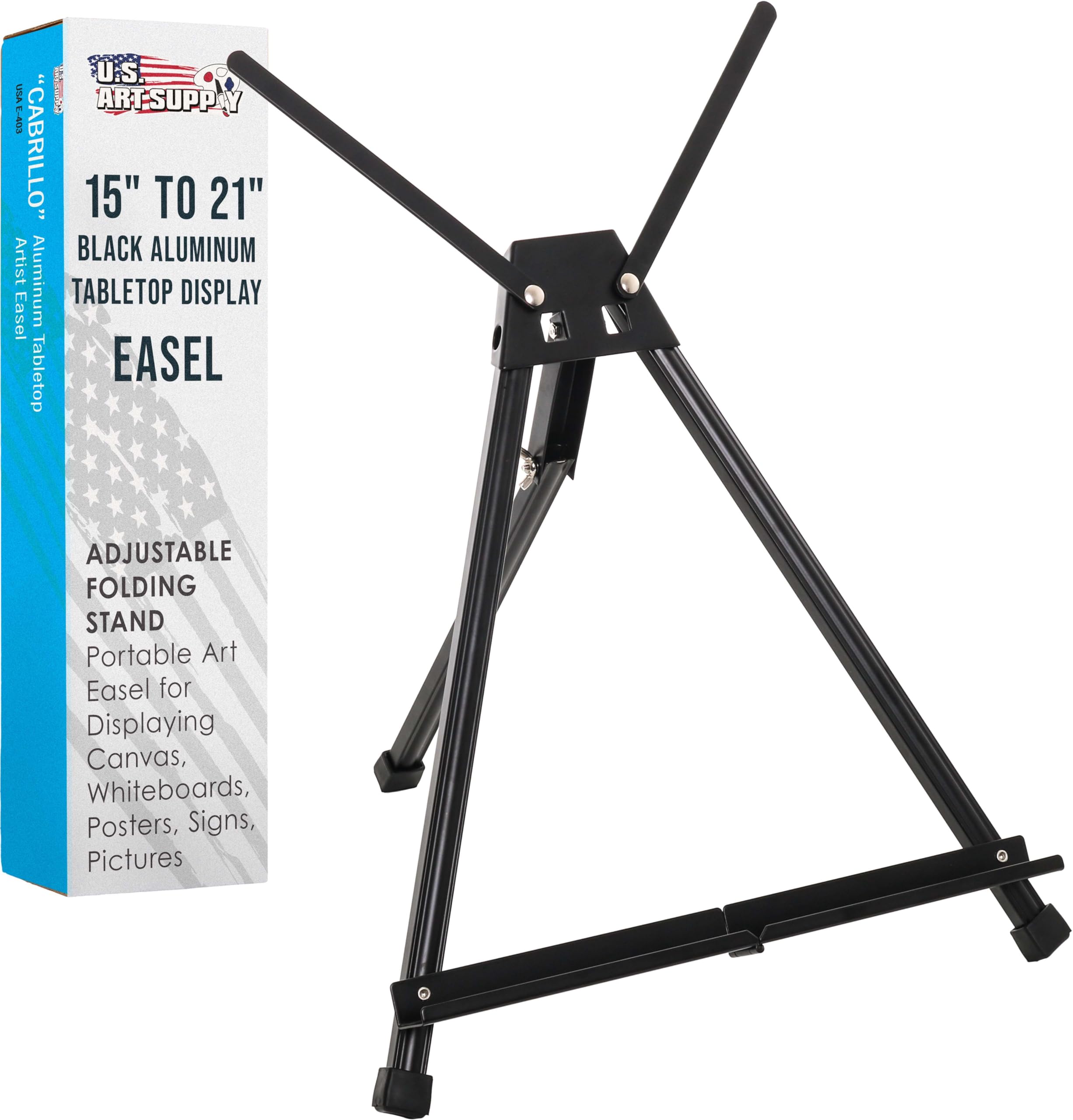 US Art Supply Table Top Aluminum Artist & Display Easel (Large - Double Arm)