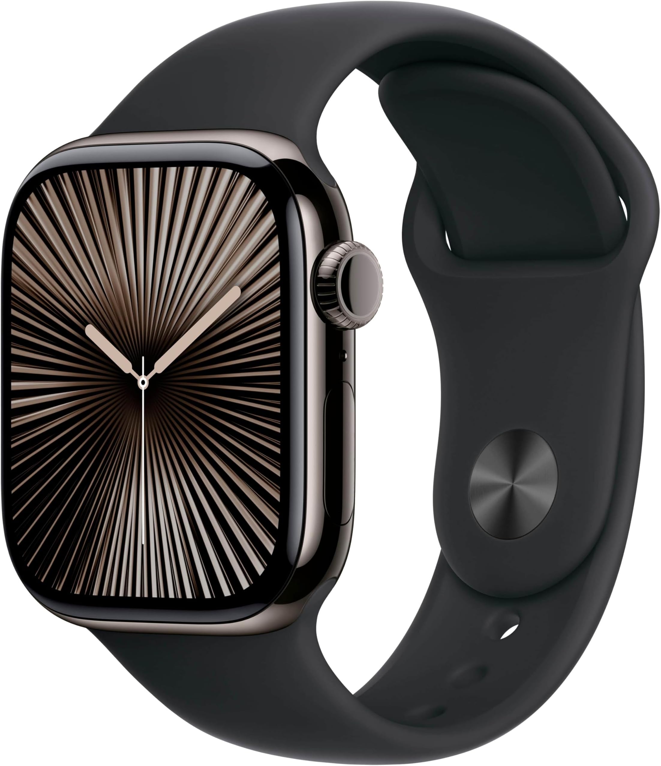 Apple Watch Series 10 [GPS + Cellular, 46mm] - Slate Titanium Case with Black Sport Band, M/L (Renewed)