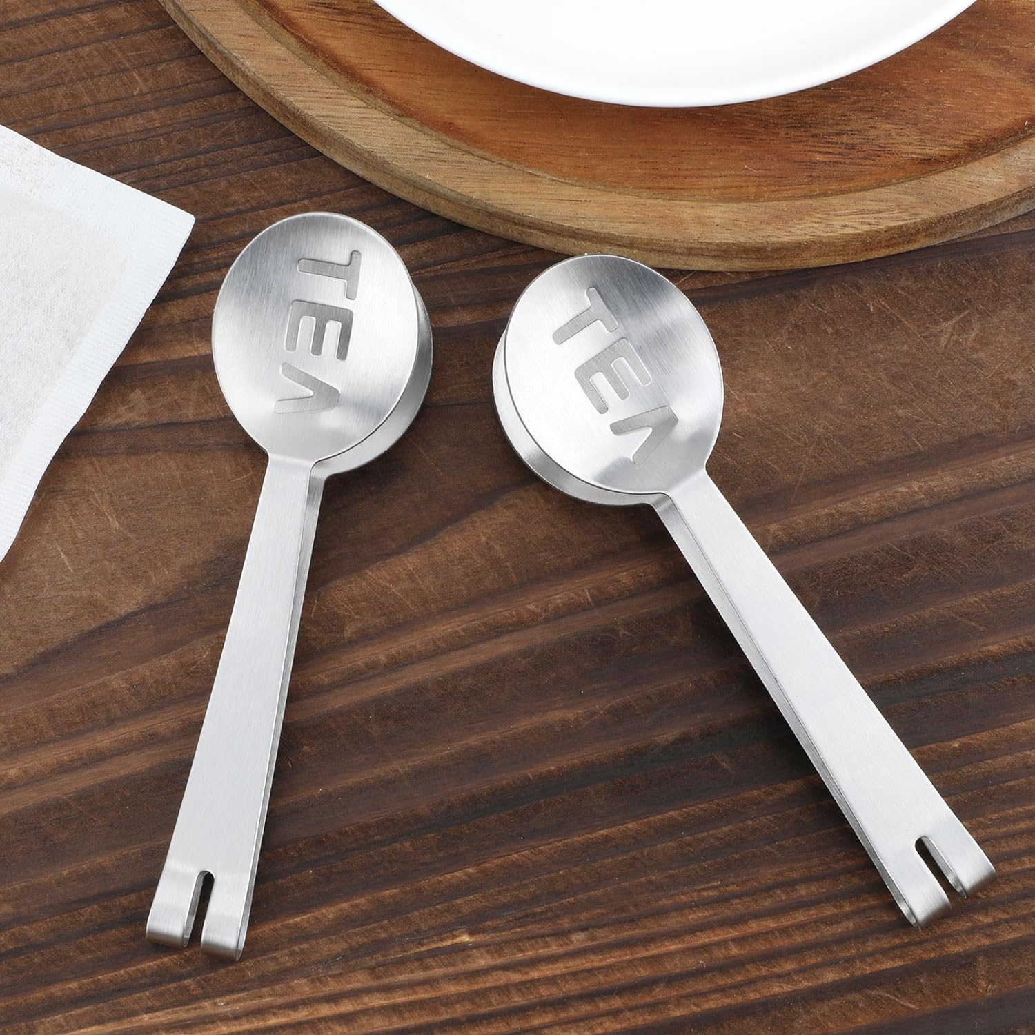 2 Presses-Sachets De Thé Yosoo - Inox, Pratique Pour Égoutter Les Sachets Sans Messe