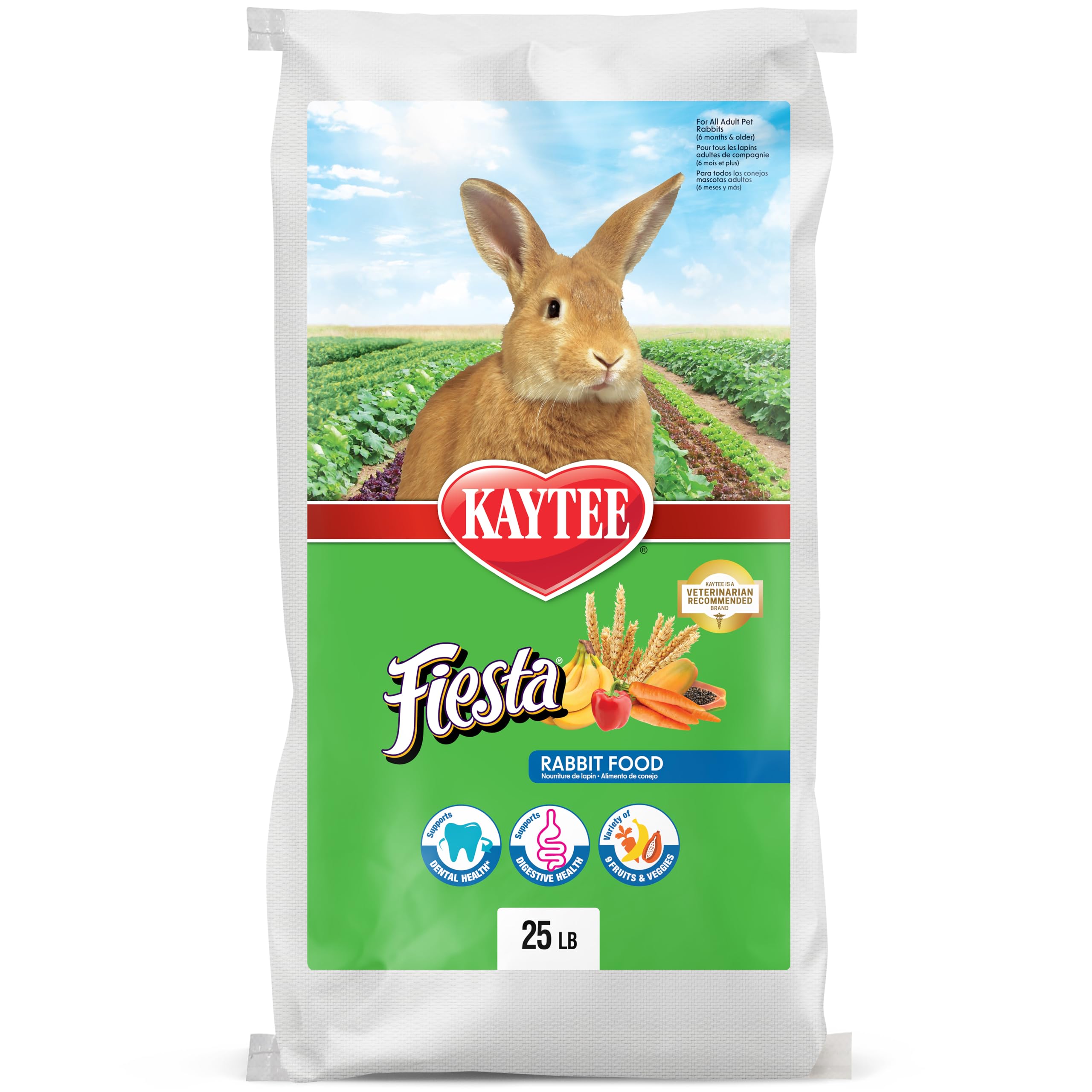 Kaytee Fiesta Rabbit Food, Supports Dental Health and Digestion