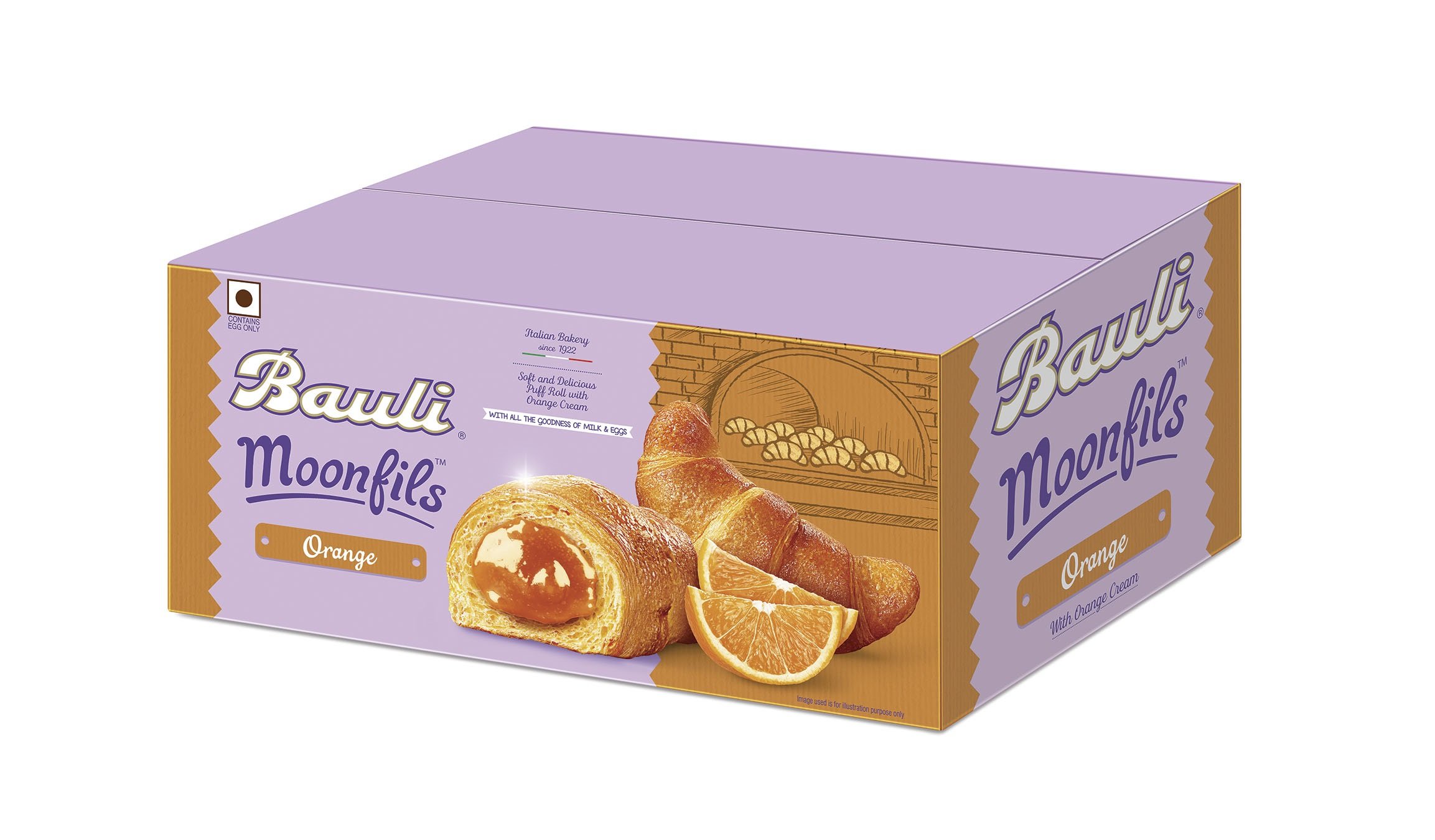 Bauli Moonfils, Orange, 47g (Pack of 20)
