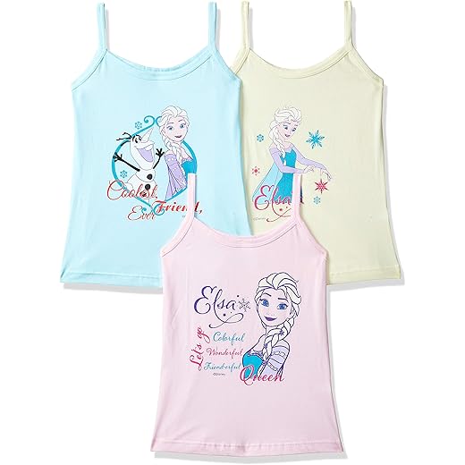 Girls Regular Fit Plain Vest Pack of 3 11-12 Years