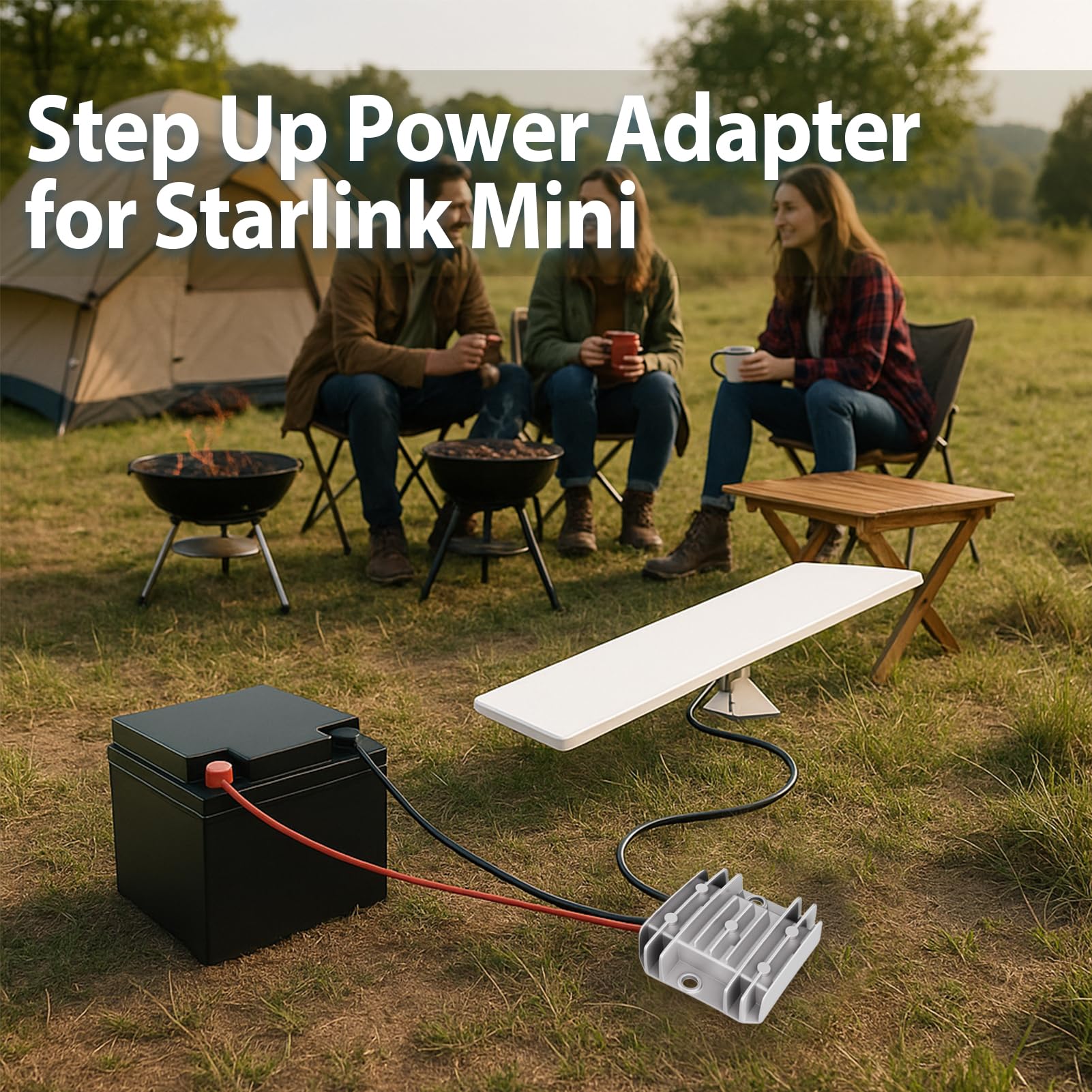 Step Up Power Kabel für Starlink Mini, 12V 24V auf 30V 3.5A Konverter mit 3.28FT Kabel, 100W IP68 Waterproof DC Boost Adapter für Starlink Mini, Wohnmobil, Outdoor, und Reise Verwendung