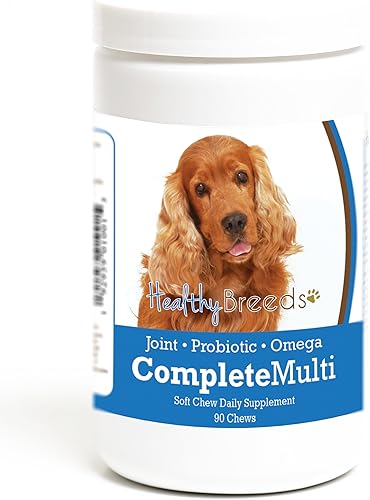 Miniatura 1 de Healthy Breeds Cocker Spaniel - Multivitamínico todo en uno, masticable suave, 90 unidades