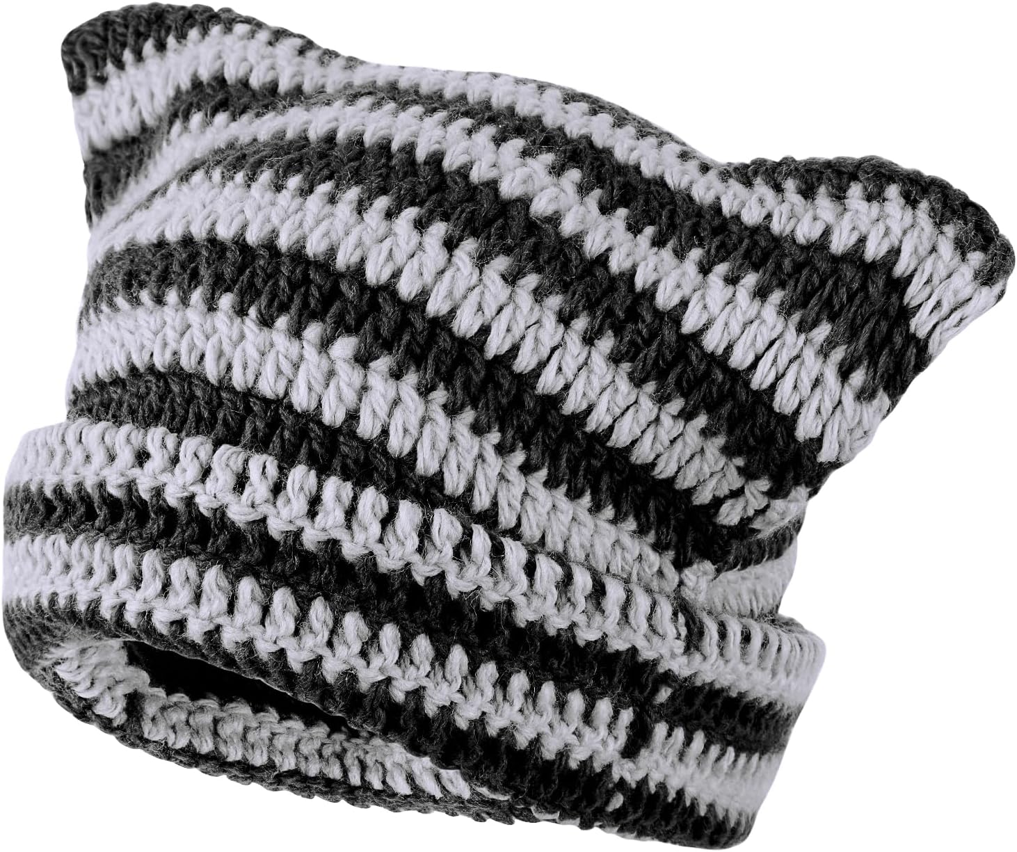 Cute Cat Ear Beanie Lazy Style Y2k Beanies, Winter Warm Crochet Hats for Women Girls Boys