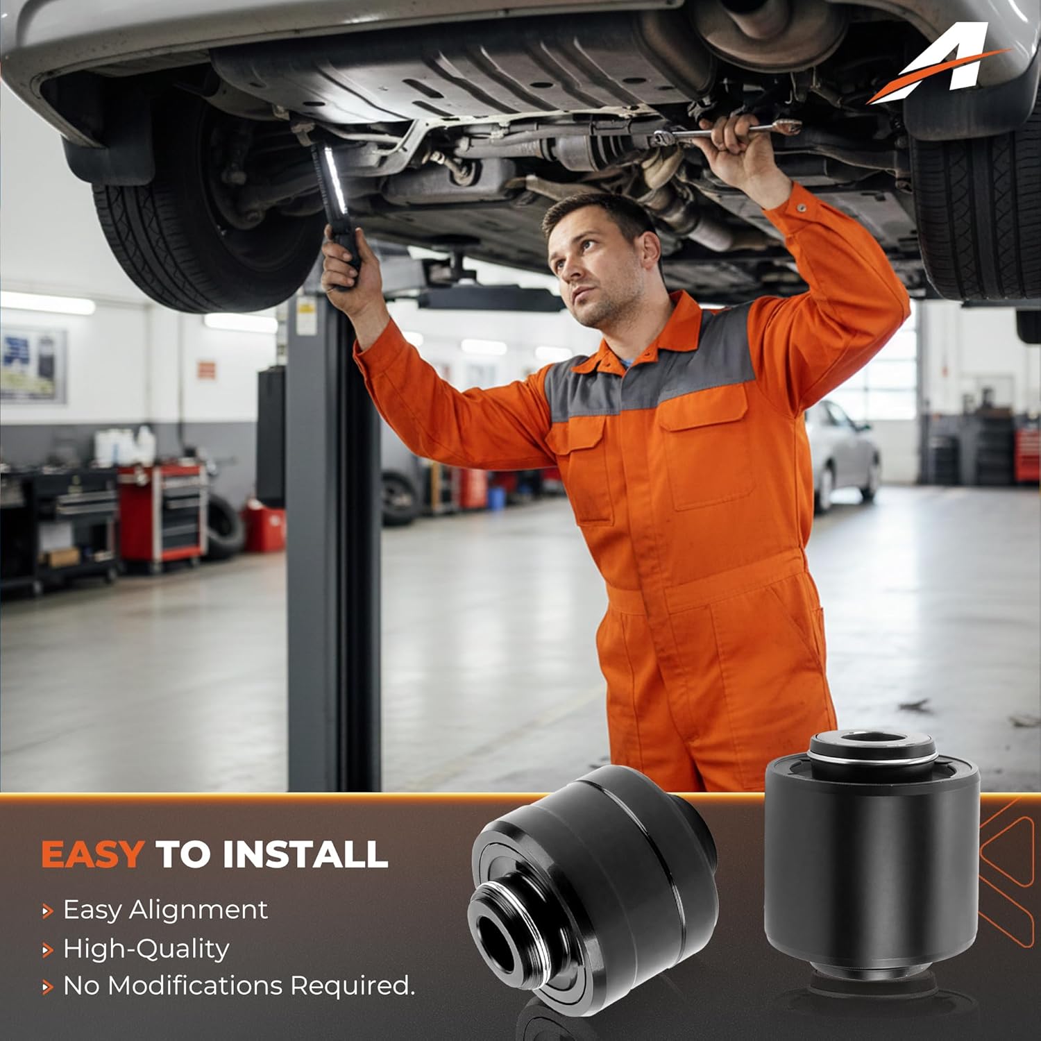 A-Outstanding 540-168 6PCS Rear Suspension Knuckle Bushing Kit Compatible with Jeep Cherokee 2014-2021 2.4L 3.2L, Replace BKK82685PR, 5090070AC, 5090070AD, 5090070AE