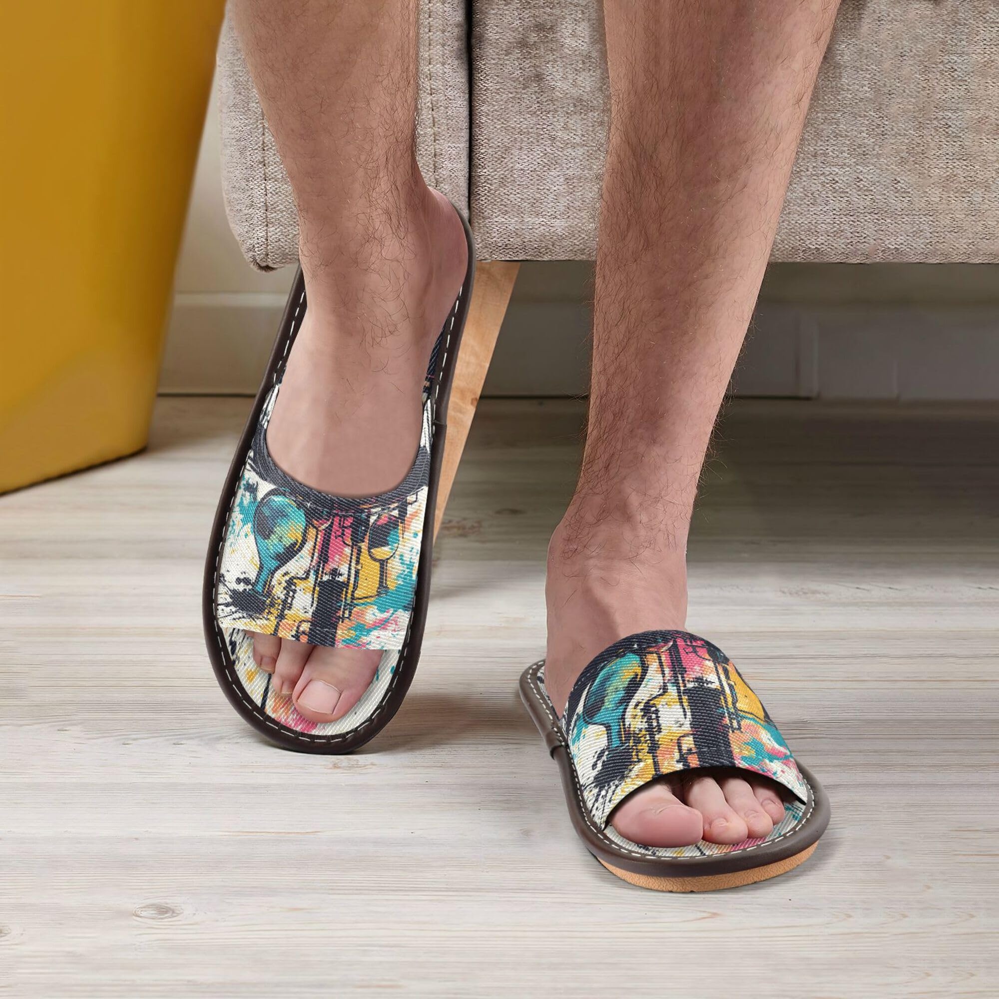 KLL Spa Slippers Indoor Outdoor Portable Soft Open Toe Slipper for Travel Airplane Hotel 4-5 Science Chemical Set