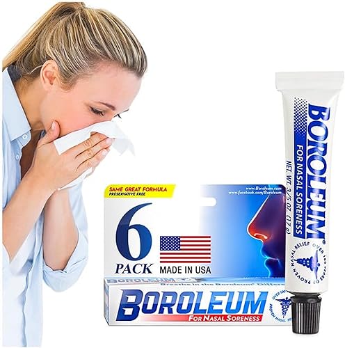 Vista 9 de Pomada Boroleum para dolor nasal - tubo de 0.6 onzas, paquete de 3
