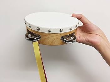 Amazon.co.jp: 野上木工 ヤマヨ タンバリン 15cm クリア（木目・白枠