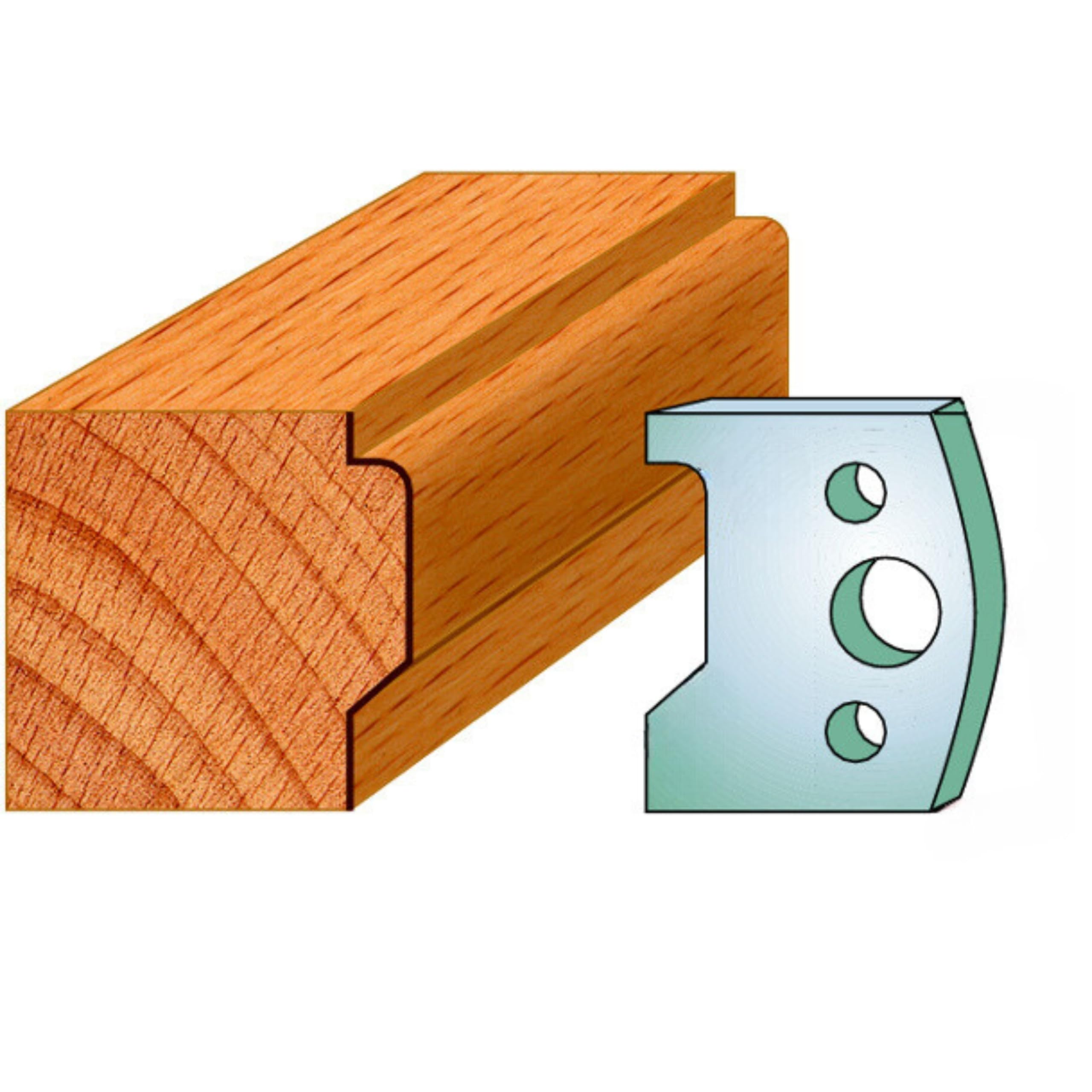 40mm Euro Spindle Moulder Cutters - Profile 032 Knives Only Pack of 2 Made by Xcalibur Tooling — image 1