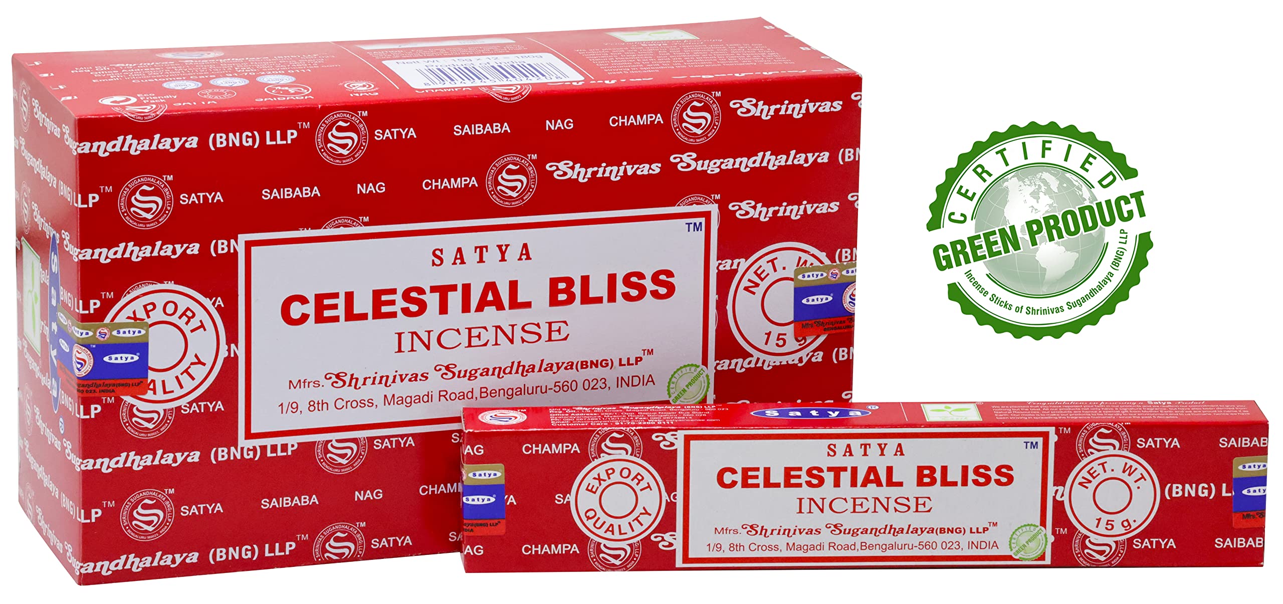 EARTH Satya Super Hit Celestial Bliss Varillas de incienso 15 GMS (paquete de 12) Agarbatti enrollado a mano perfumado indio, perfecto para adoraci n, relajaci n, medicaci n.