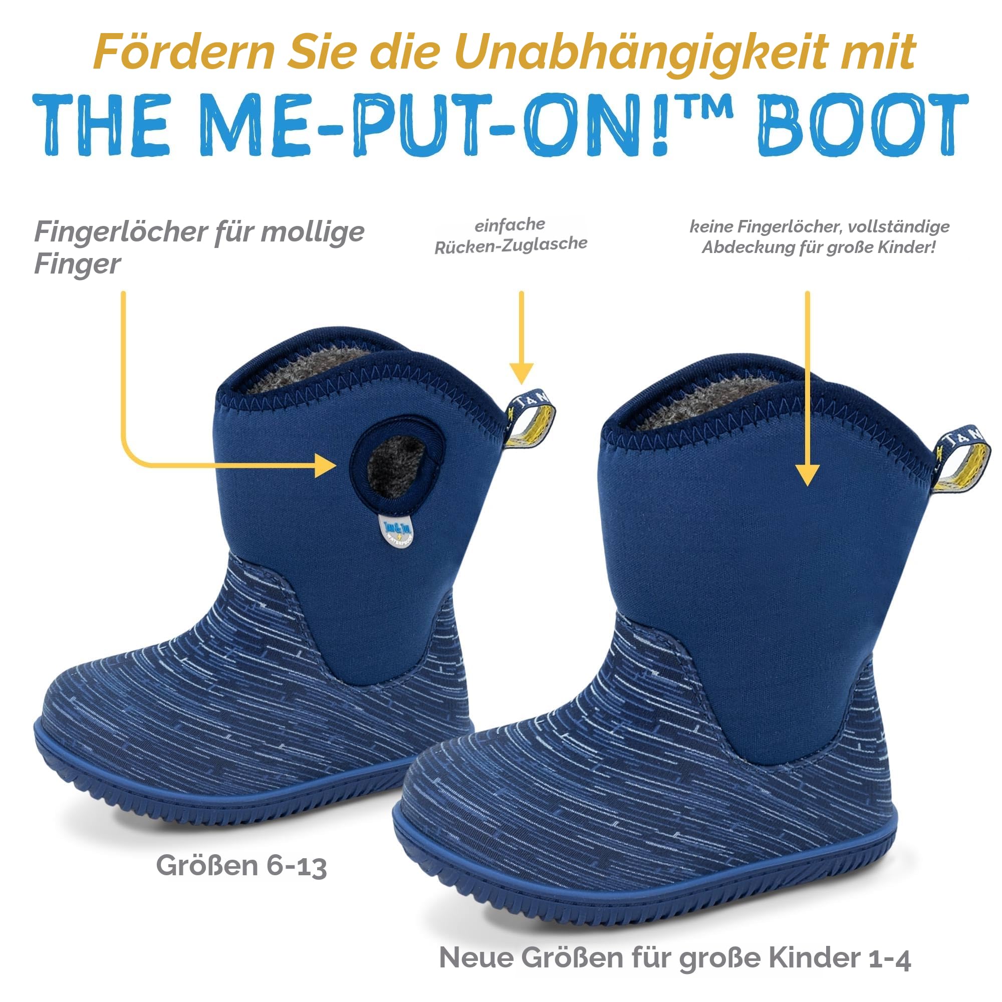 JAN & JUL Wasserdichte Stiefel, Größe Kinder