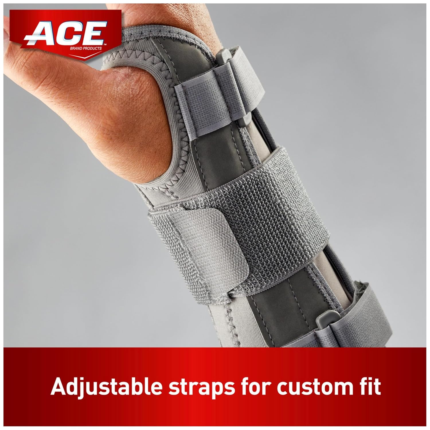 ACE Brand Carpal Tunnel Wrist Stabilizer, Wrist Support for Carpal Tunnel, Adjustable Wrist Brace with Memory Foam Palm, One Size Fits Most 81bEQuaARaL. SL1500