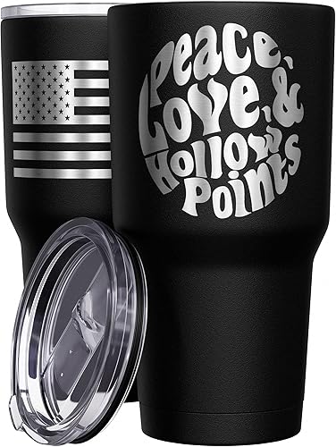 Vista 12 de We The People Holsters - Vaso térmico de 30 onzas, 0% Liberal, Negro