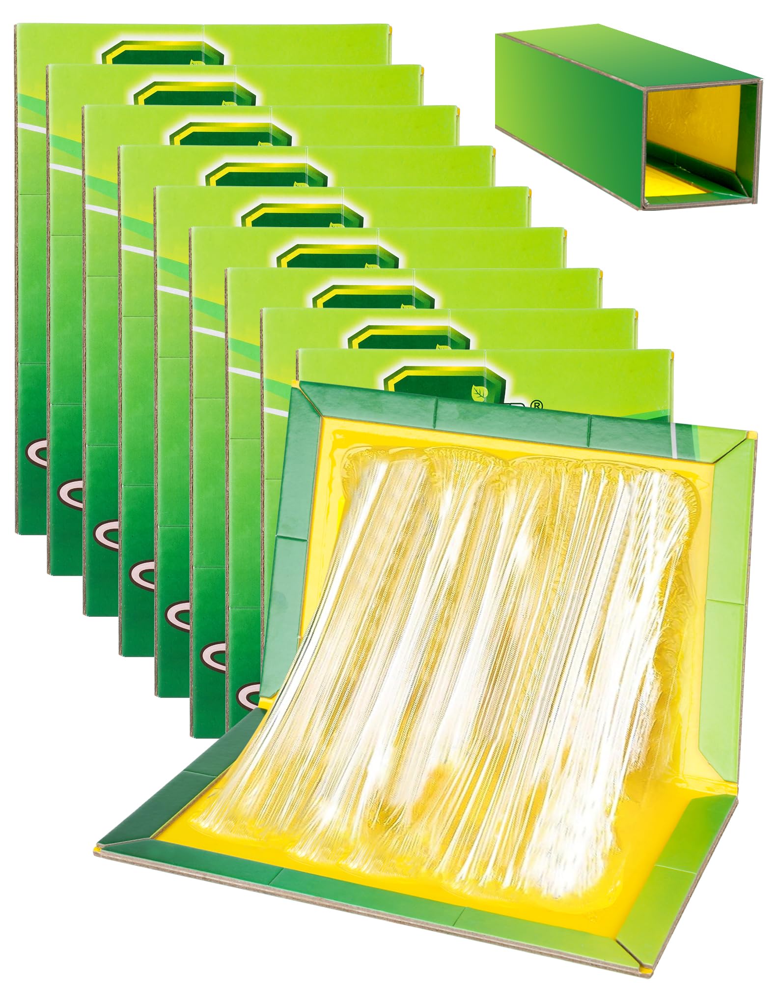 10 Pcs Sticky Pest Traps Sticky Glue Boards for Multiple Insects, Large Extra Strong Sticky Pads Foldable, Glue Trap Pads for Indoor Outdoor Home Kitchen Garden Garage