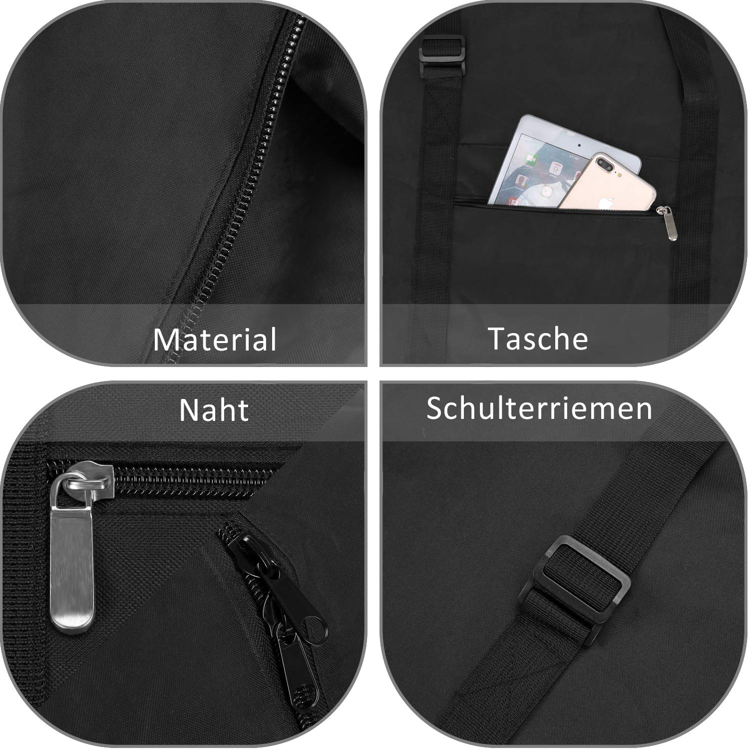 Exqline Borsa per il trasporto Bicicletta Copertura della Ruota Borsa 1680D Oxford per la Bicicletta Pieghevole 14-20 pollici Per Ciclismo MTB Viaggi Escursioni Metro