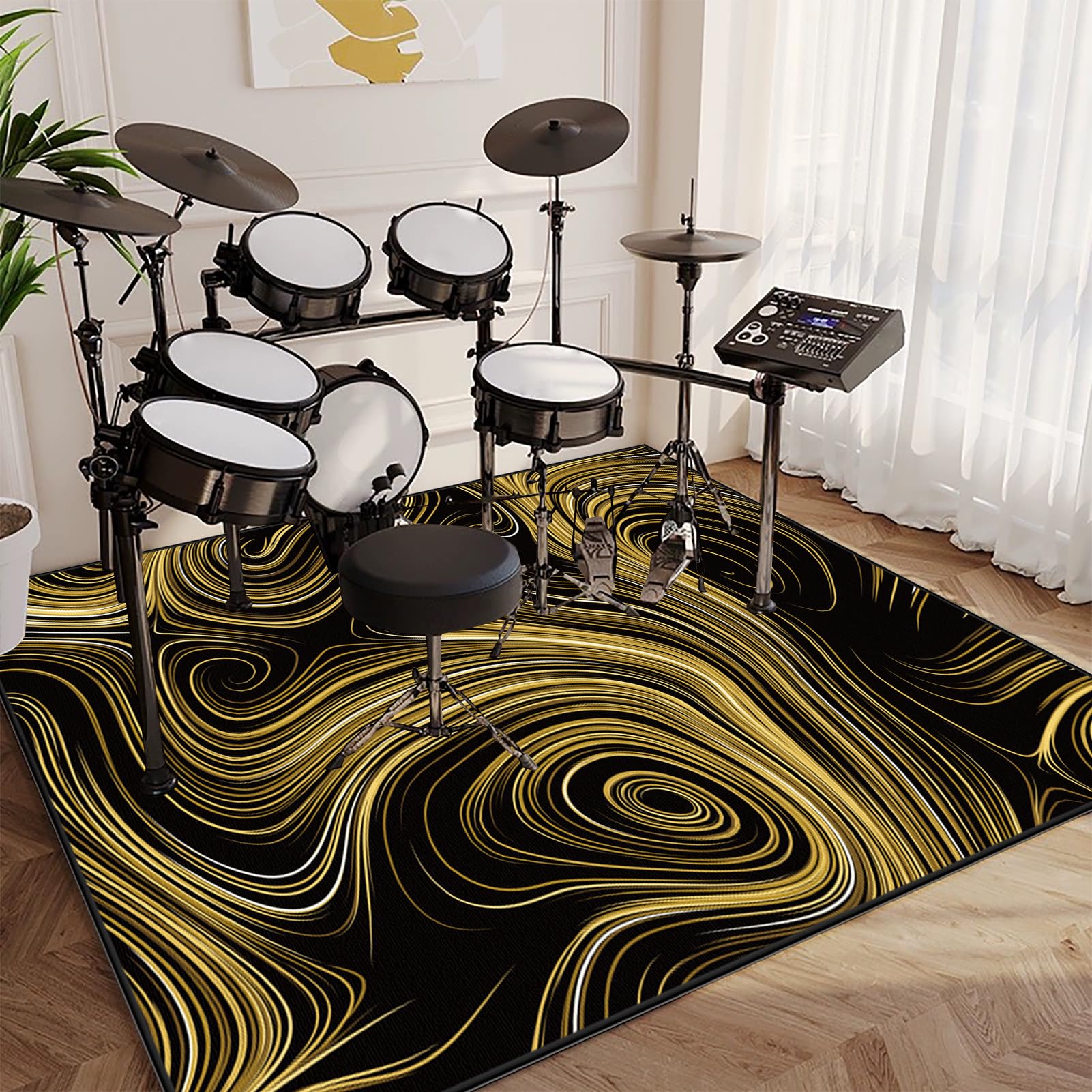 180 x 140 cm Alfombra para Bateria Electronica Alfombras Acusticas Alfombra bateria batería Tambor Alfombra de Tambor Electrónica de Batería Alfombra para batería Alfombra Electrónica de Tambor