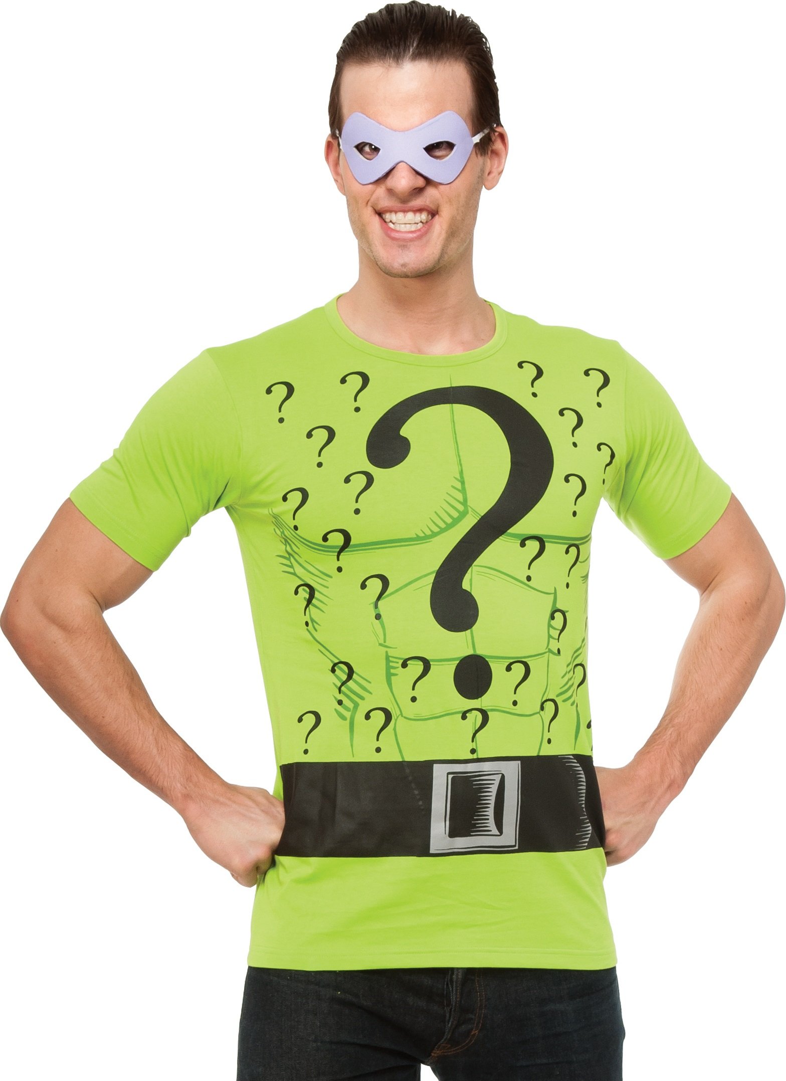 Rubie's Costume Costumes DC Comics Justice League Superhero Style Adult Top and Mask The Riddler