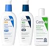 Set de cuidado de la piel CeraVe, limpiador facial + humectantes faciales AM y PM, tamaño de viaje | Incluye humectante AM con SPF, loción facial PM y limpiador facial hidratante para una rutina de cuidado de la piel de mañana y noche 1