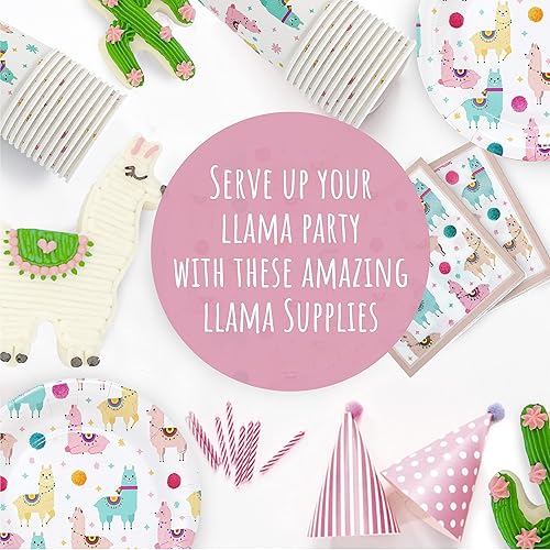 Miniatura 4 de Llama Alpaca - Juego de fiesta biodegradable para cumpleaños, eventos temáticos y ocasiones (12 tazas, 12 platos, 20 servilletas, total de 44 piezas)