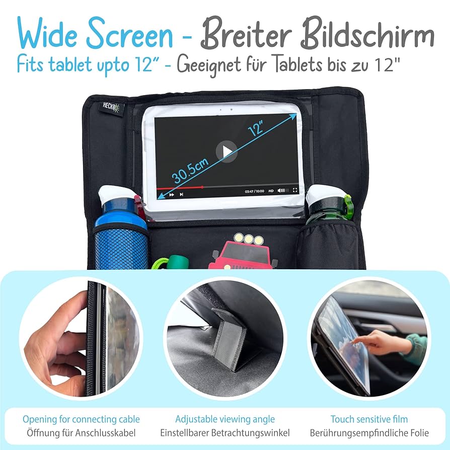 HECKBO 1x Monster Car Backseat Organizer With Adjustable Tablet Pocket