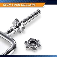 Vista 3 de Marcy Barra sólida roscada del tríceps del cromo para el levantamiento de pesas y el levantamiento de pesas IRBB-34T