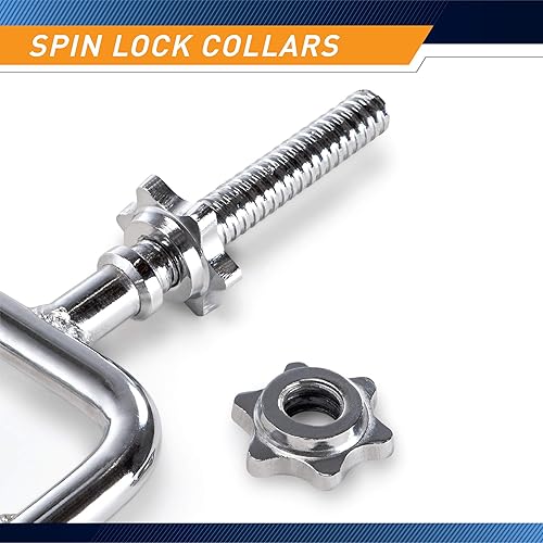 Miniatura 3 de Marcy Barra sólida roscada del tríceps del cromo para el levantamiento de pesas y el levantamiento de pesas IRBB-34T