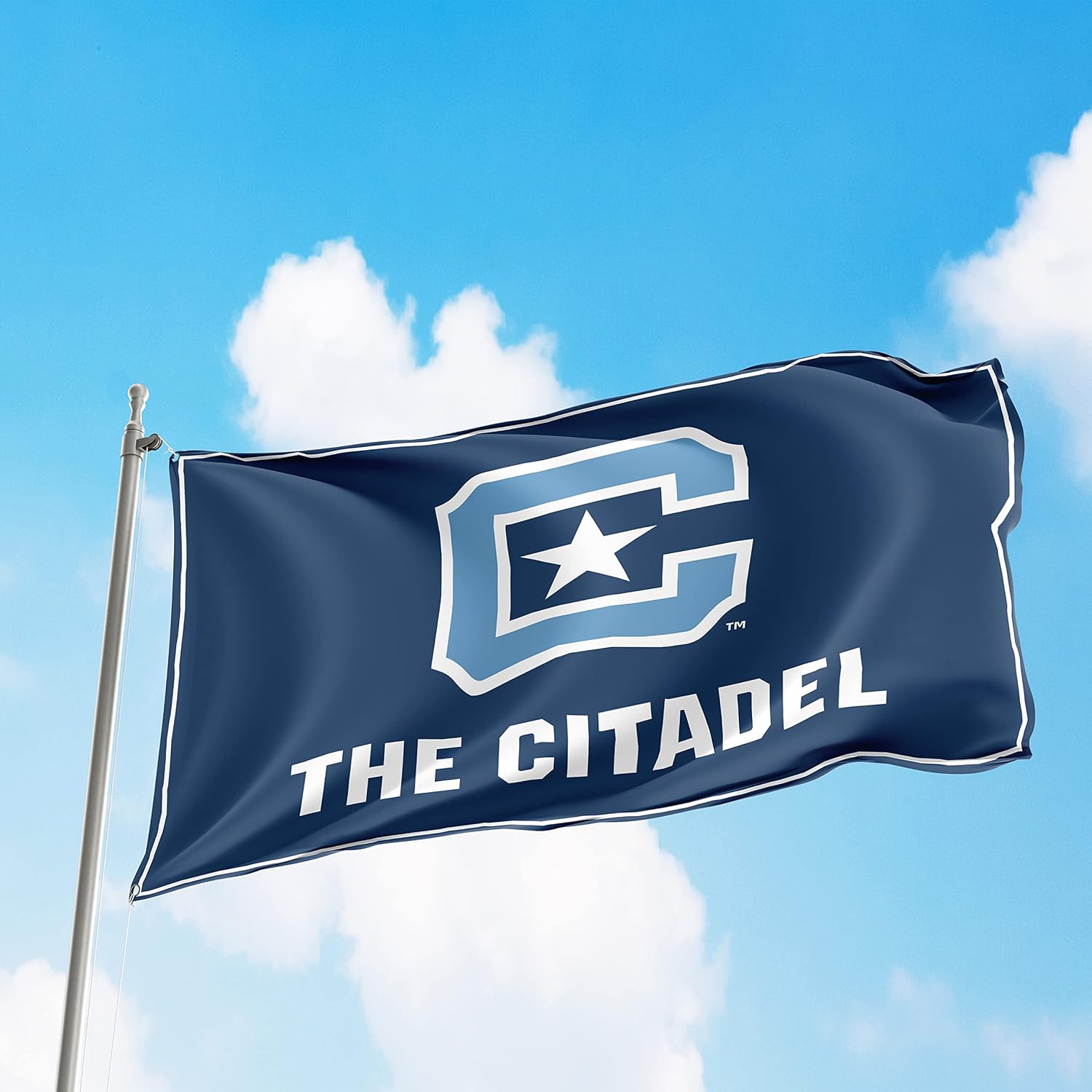 The Citadel The Military College of South Carolina Licensed Flag Banner 3x5 Feet Wall Decor Outdoor Indoor Decoration Brass Grommets Double Stitch (The Citadel # 2)
