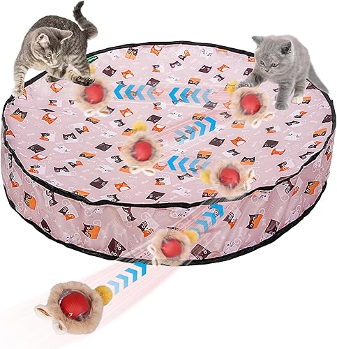 Juguete interactivo para gatos de interior, juguete recargable para perseguir y cazar, esconderse y buscar, juego de captura de ratón con bola móvil