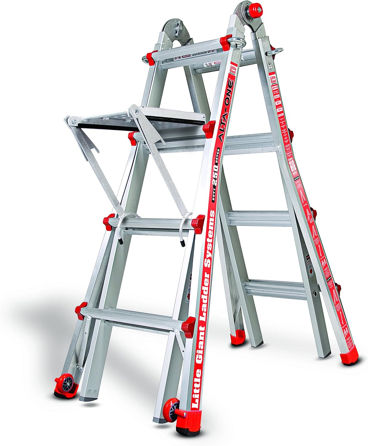 Little Giant Alta One 17 Foot Ladder with Work Platform (250-lb. Weight Rating, Type 1 14013-104)