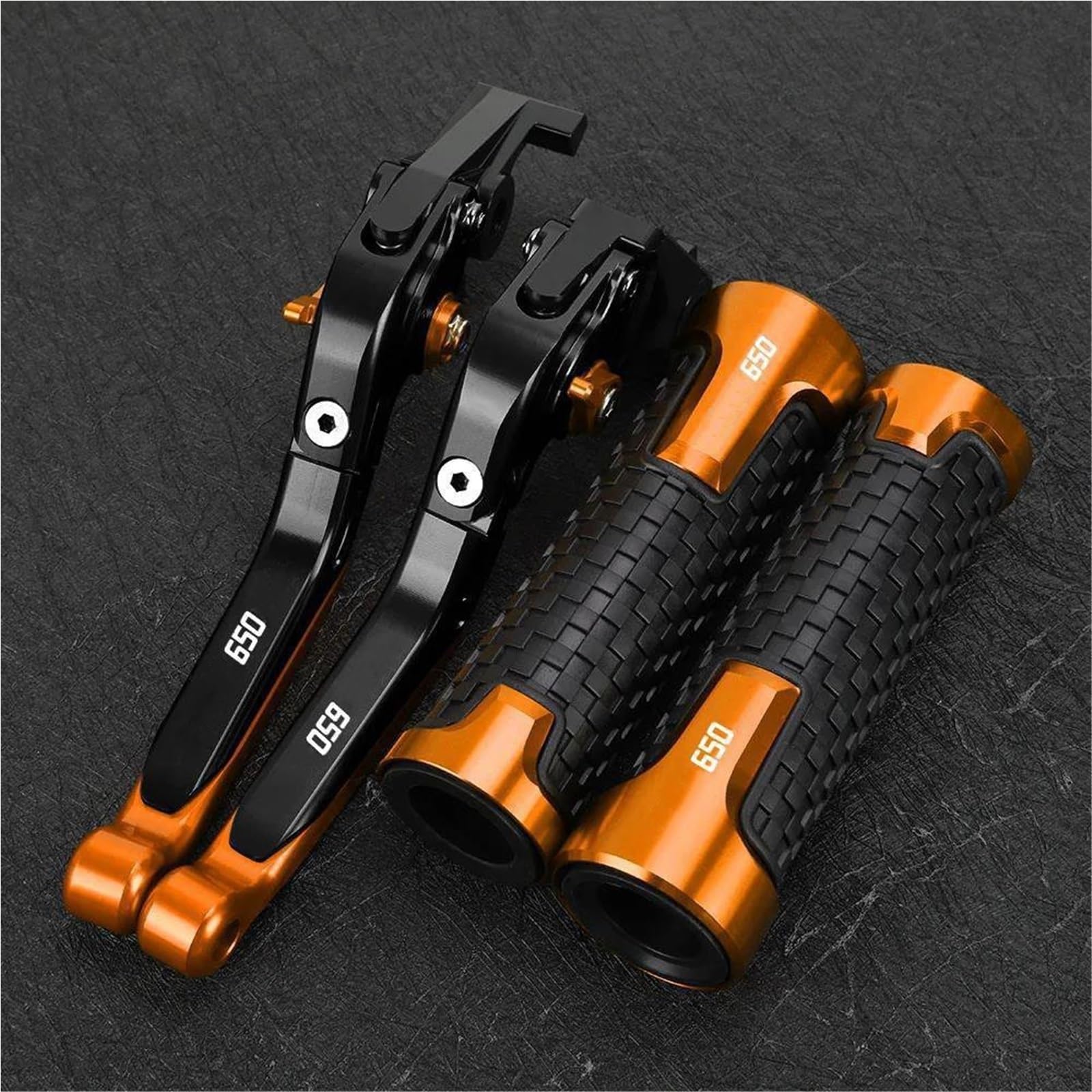 Tgvselpj Orange Motorcycle Part Folding Extendable Brake Clutch Levers Motorcycle Accessories Parts Adjustable Handle For H-Onda Cbr650f Cbr 650F 2014-2023(Orange)
