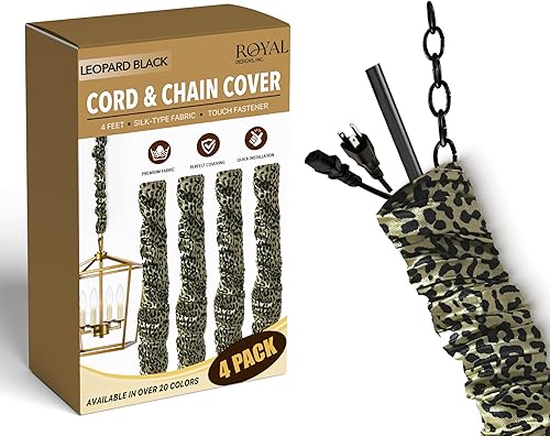 Vista 117 de Royal Designs, Inc - Funda para cadena y cordón de tela con cierre táctil Dorado antiguo