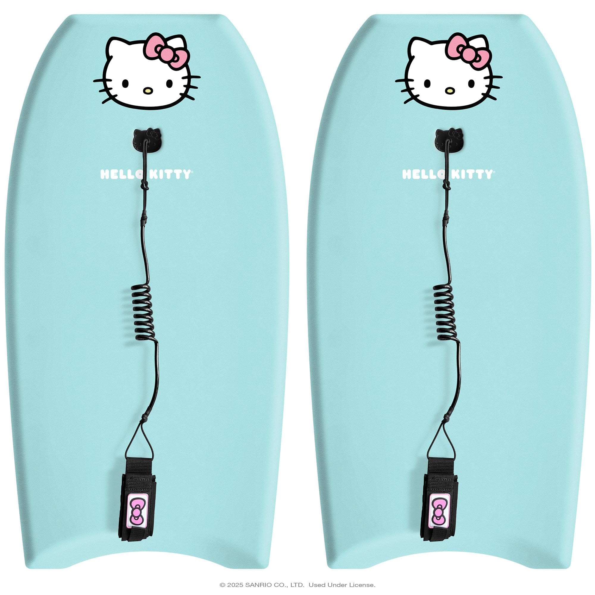 Wavestorm Hello Kitty Bodyboard, 91,4 cm, grafisches Oberdeck mit hochdichter glatter Unterseite, Schaumstoff-Konstruktion mit Zubehör, inklusive verbesserter Spiral-Leine, 2 Stück