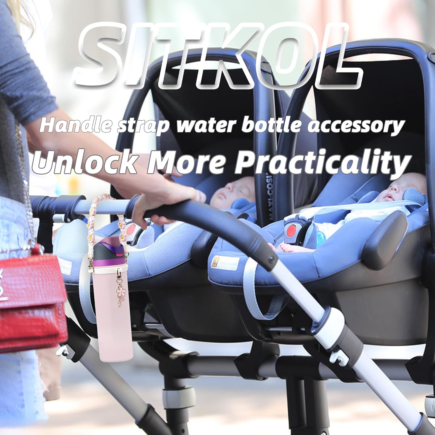 Handle Strap and Charm Set for Owala Water Bottle 24 oz, 32 oz, 40 oz, Owala Kids, Owala Coffee Tumbler, Owala FreeSip – Includes Handle Strap, for Owala Accessories & Stanley Cup Accessories - Image 6