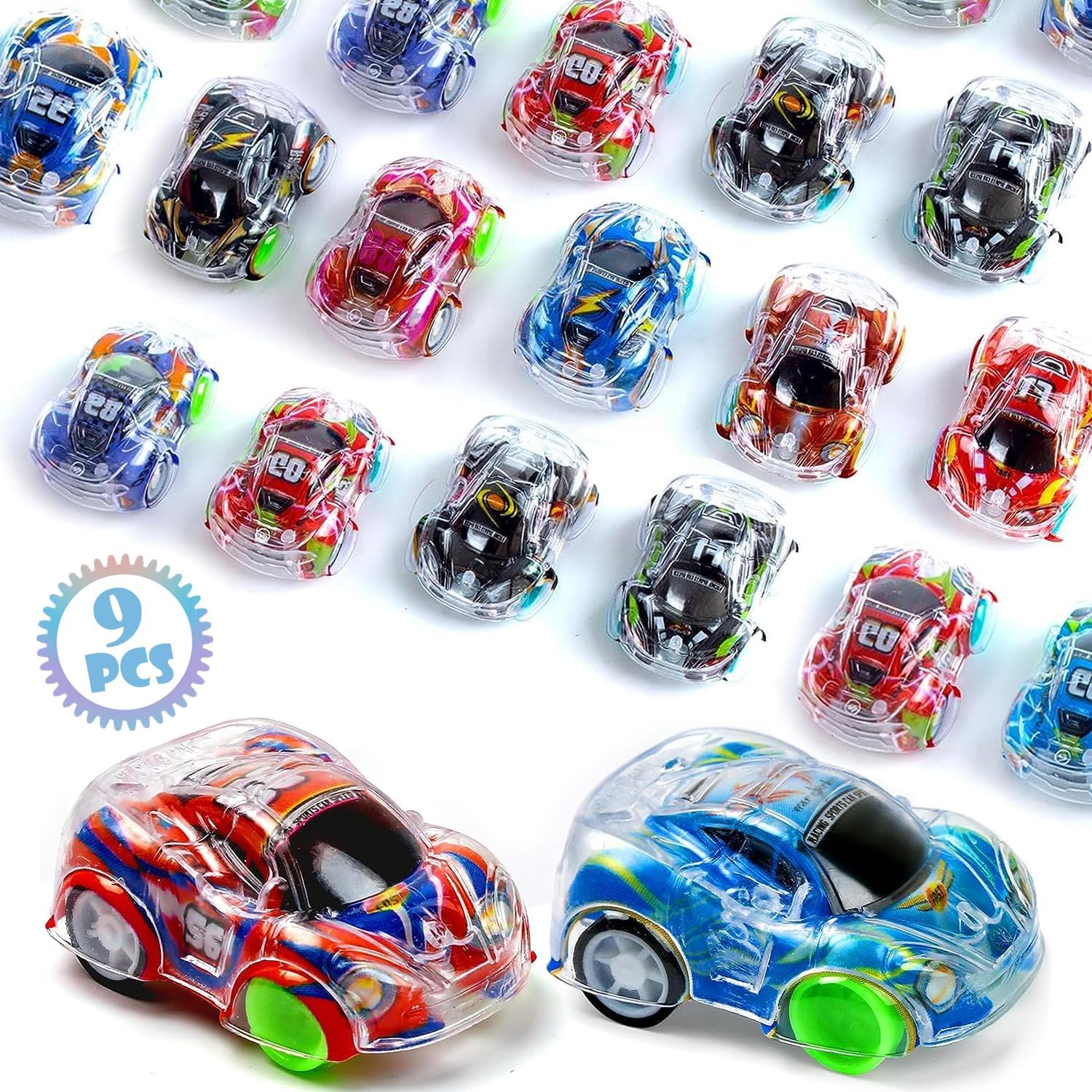 9 Pcs Toy Cars, Mini Pull Back Cars, Mini Racing Car Toys, Christmas