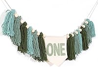 Vista 9 de Greenery 1st - Guirnalda de borlas de madera y naturaleza verde