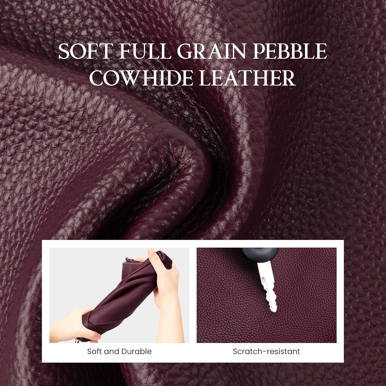 befen Genuine Leather Wristlet Wallet for Women Soft Leather Crossbody Bag Clutch Purse with RFID Small Shoulder Handbags - Image 3