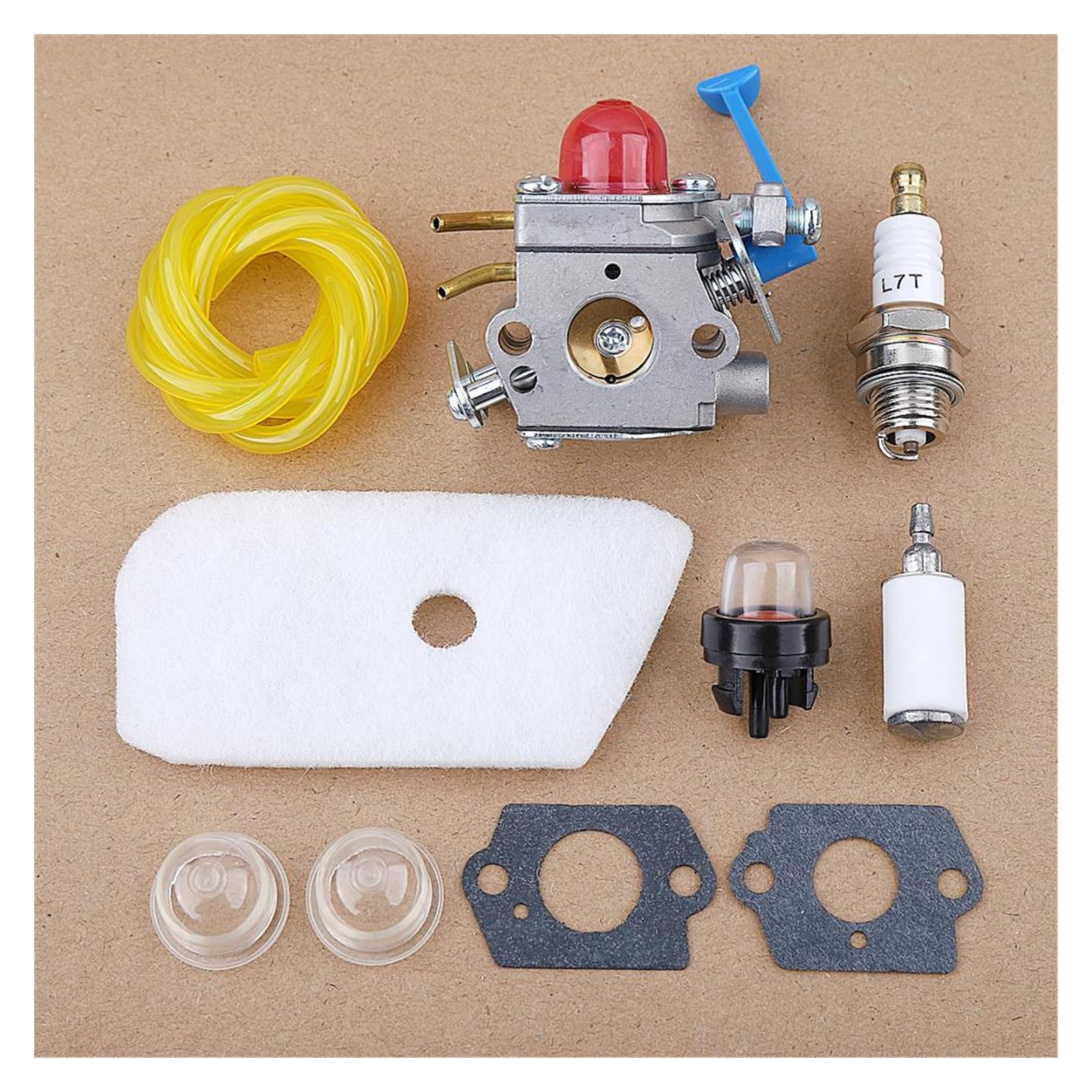 1 Juego de carburador for Husqvarna 125R 128C 128R 128CD 128LD, recortadora de bordes, desbrozadora, pieza de motor 545081848 545130001, junta de carburador