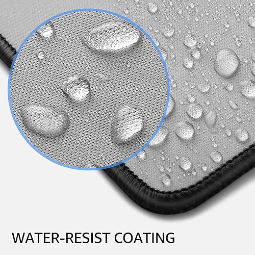 Miniatura 36 de KTRIO - Alfombrilla de mouse grande para juegos con bordes cosidos, extendida, tela microtejida superior, base antideslizante, almohadilla de Negro