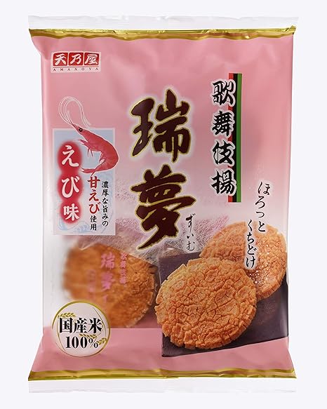 Amazon 天乃屋 歌舞伎揚瑞夢えび味 8枚入 12袋 天乃屋 せんべい 米菓 通販