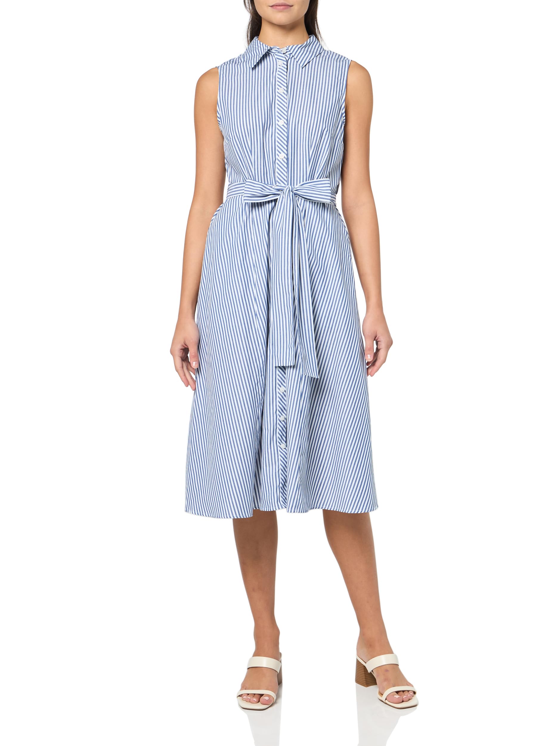 

                                                    Tommy Hilfiger Women's Sleeveless Collared Button 