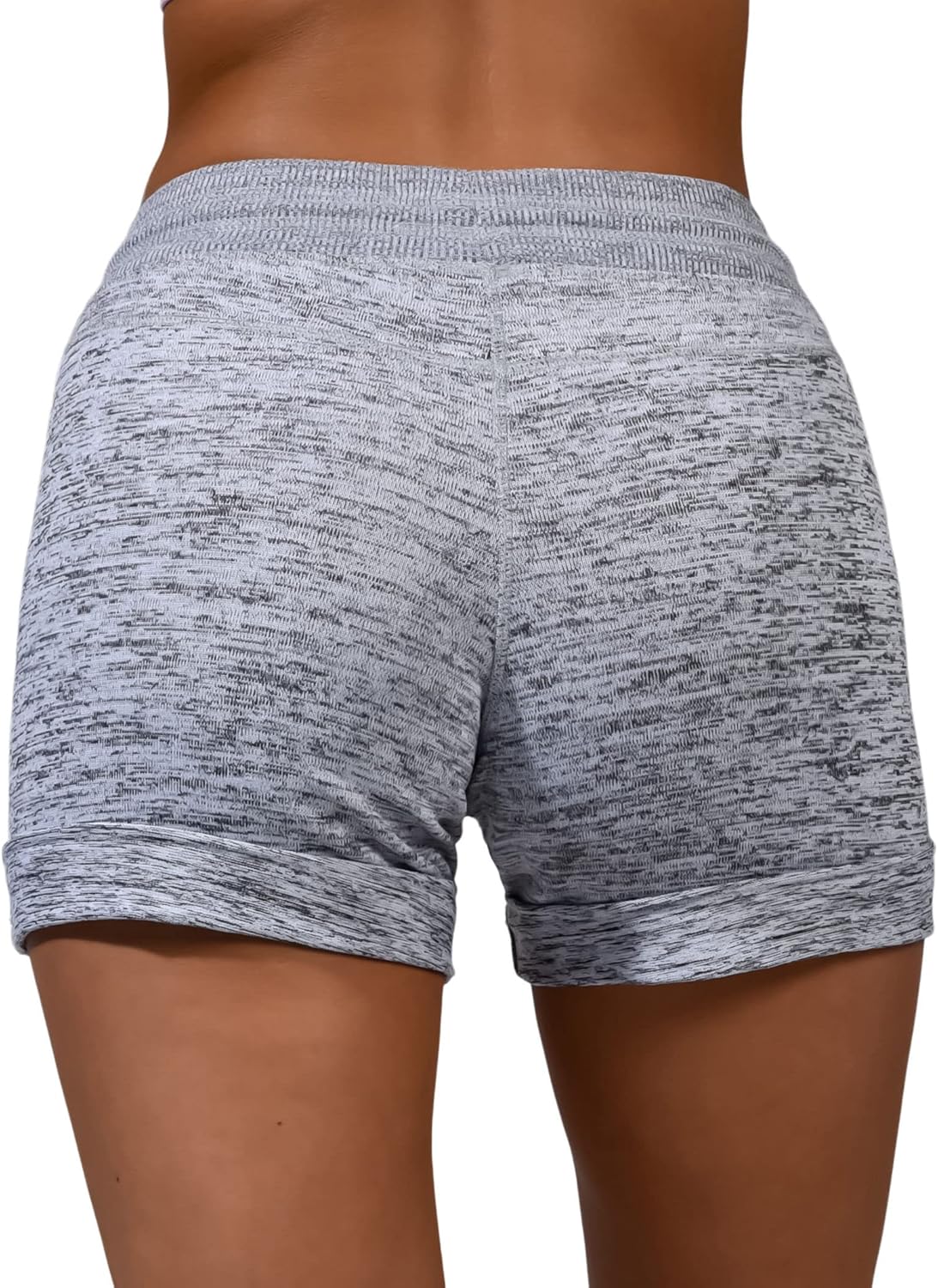 90 Degree By Reflex Womens Soft Sweat Shorts High Waisted Drawstring Lounge Shorts with Pockets - Image 5