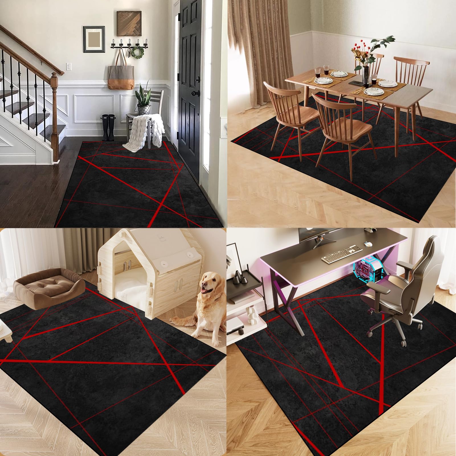 Dywan Krzesło Gamingowe, Ochraniacz Podłogi Wózki Inwalidzkie Biuro, Mata Ochronna Na Podłogi, Antypoślizgowa Mata Do Komputera Gry Na Podłogę 120 x 130 cm